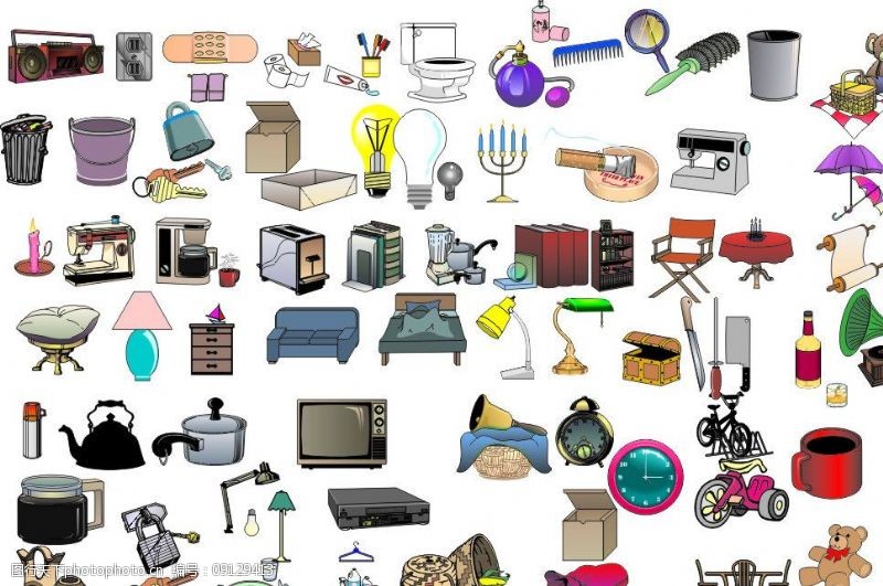 矢量日常用品圖片素材 提升設計效率與創(chuàng)意的必備資源